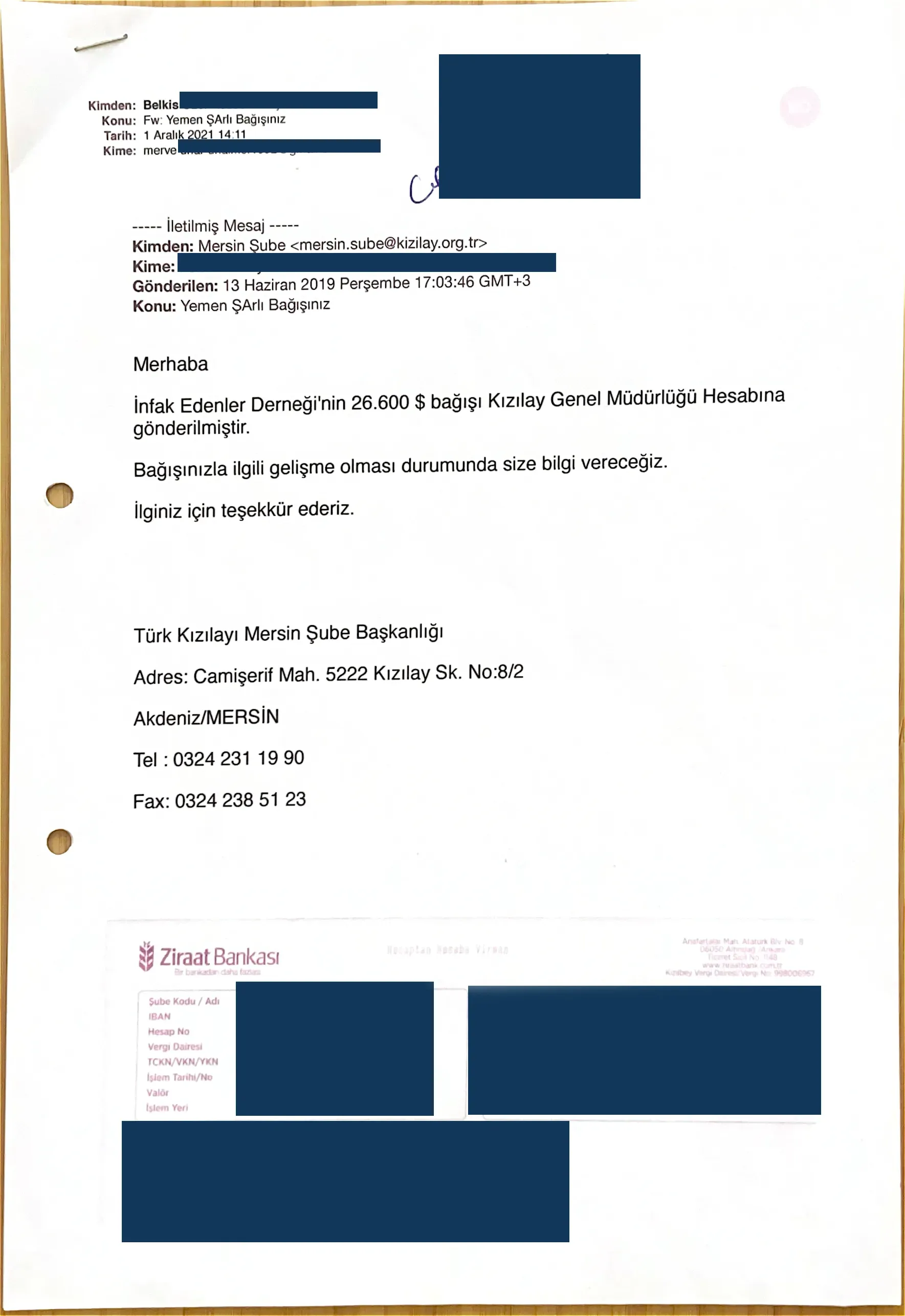 Kızılay - Yemen Sağlık Bağışı